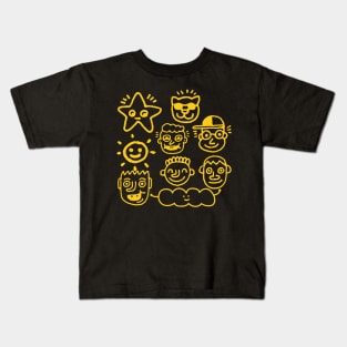 a cute character, We are a happy family Kids T-Shirt